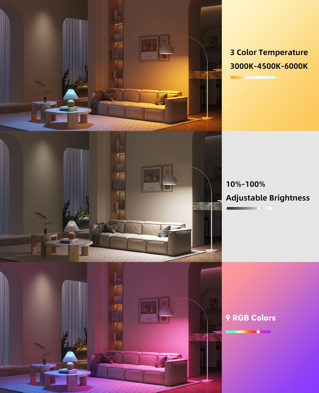 Rechargeable LED Light Bulbs with Remote, Dimmable Magnetic E12 Battery Operated Light Bulb, 12 RGB Colors, 480LM 40W Equivalent, 3 Timer,