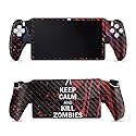 Carbon Fiber Gaming Skin Compatible with PS5 Portal Remote Player - Kill Zombies - Premium 3M Vinyl Protective Wrap Decal Cover - Easy to Apply |