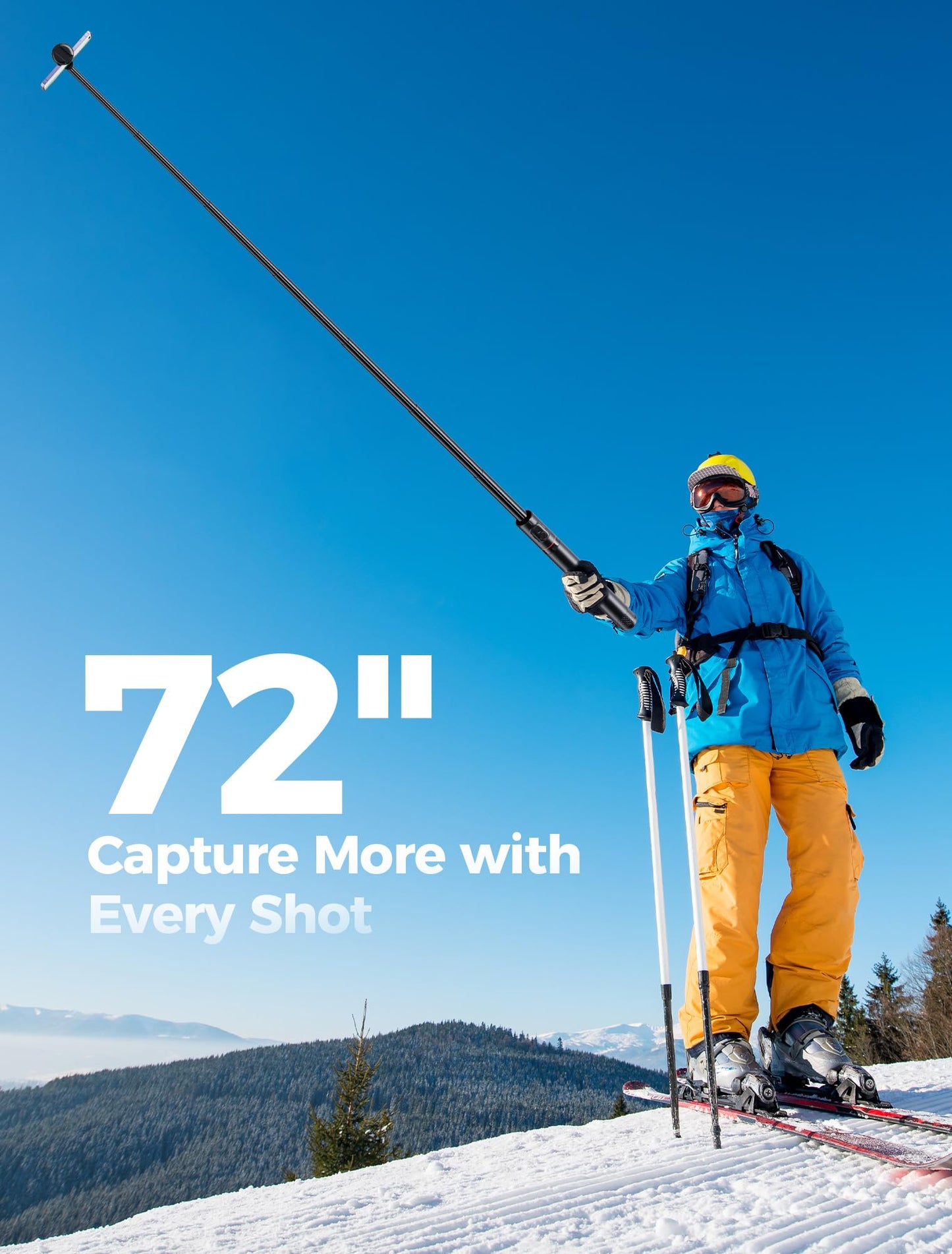 72" Phone Tripod Selfie Stick, Extendable Tripod for iPhone with Remote, Portable Cell Phone Tripod Stand for Video Recording All-in-1 Travel