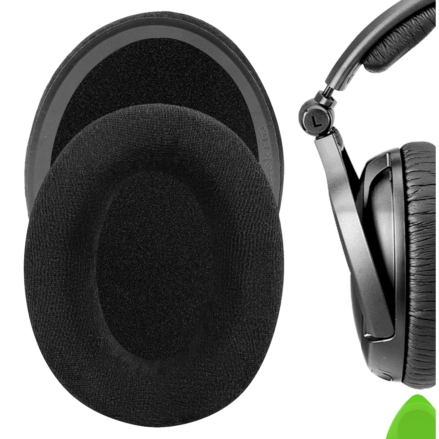 Geekria Comfort Velour Replacement Ear Pads for Sennheiser PXC350, HD 380/380 PRO, PC 350/350 SE, HME95, HMEC250 Headphones Ear Cushions, Repair Parts