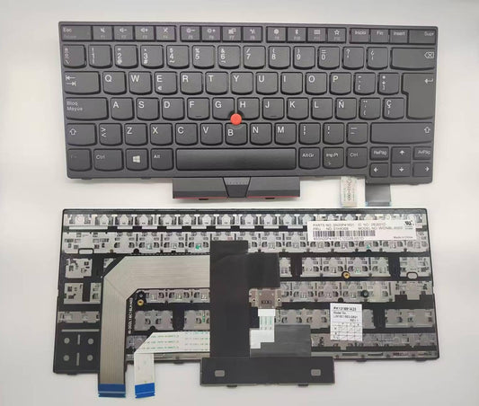 Laptop Replacement Latin Spanish Layout Keyboard for Lenovo IBM Thinkpad T470 T480 A475 A485 Series Laptop 01HX309(with Frame Pointer/Without