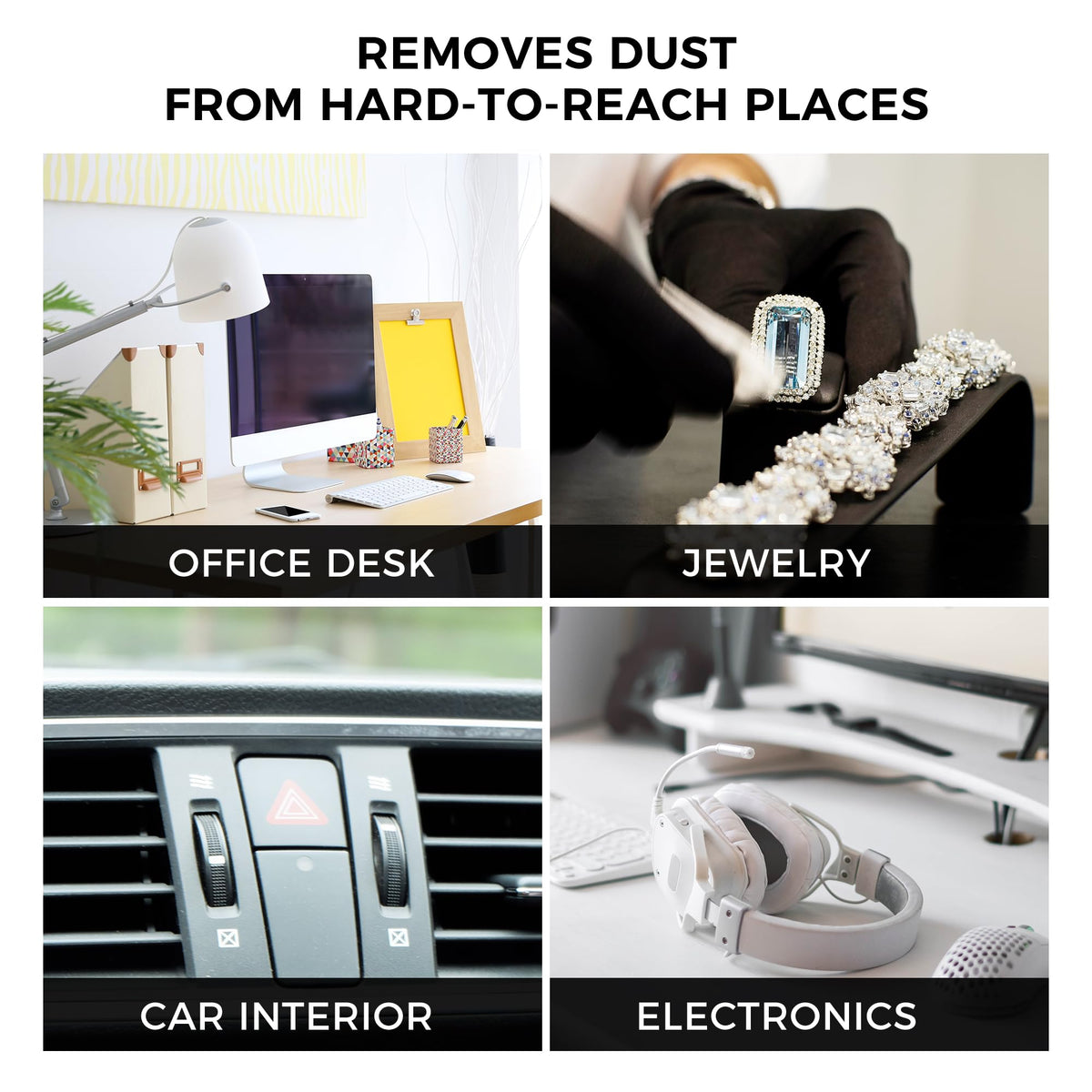 iDuster Compressed Canned Air Duster - 4 PCS Disposable Compressed Air Duster Can Cleaning for Computer,Keyboard, Jewelry, Car and Cellphone, 10oz