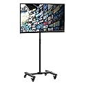 VIVO Mobile TV Display Stand for 13 to 42 inch LED LCD Flat Panel Screens, Rolling Floor Stand Height Adjustable Mount with Wheels STAND-TV07W