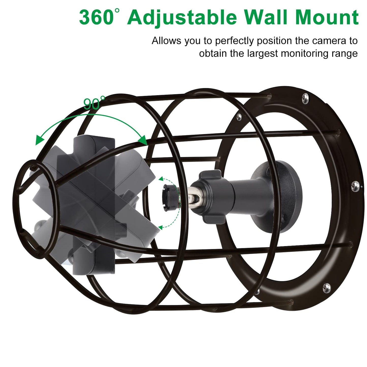 UYODM Anti-Theft Camera Mount Cage and Wall Mount Bracket - Compatible with Blink Outdoor/Mini/XT2/XT3/YI/Wyze/eufycam/Nest Camera
