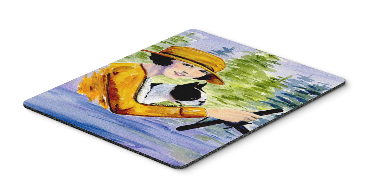 Caroline's Treasures SS8534MP "Woman Driving with her Boston Terrier Mouse Pad, Hot Pad or Trivet" for Home Office Gaming Working Computers Laptop