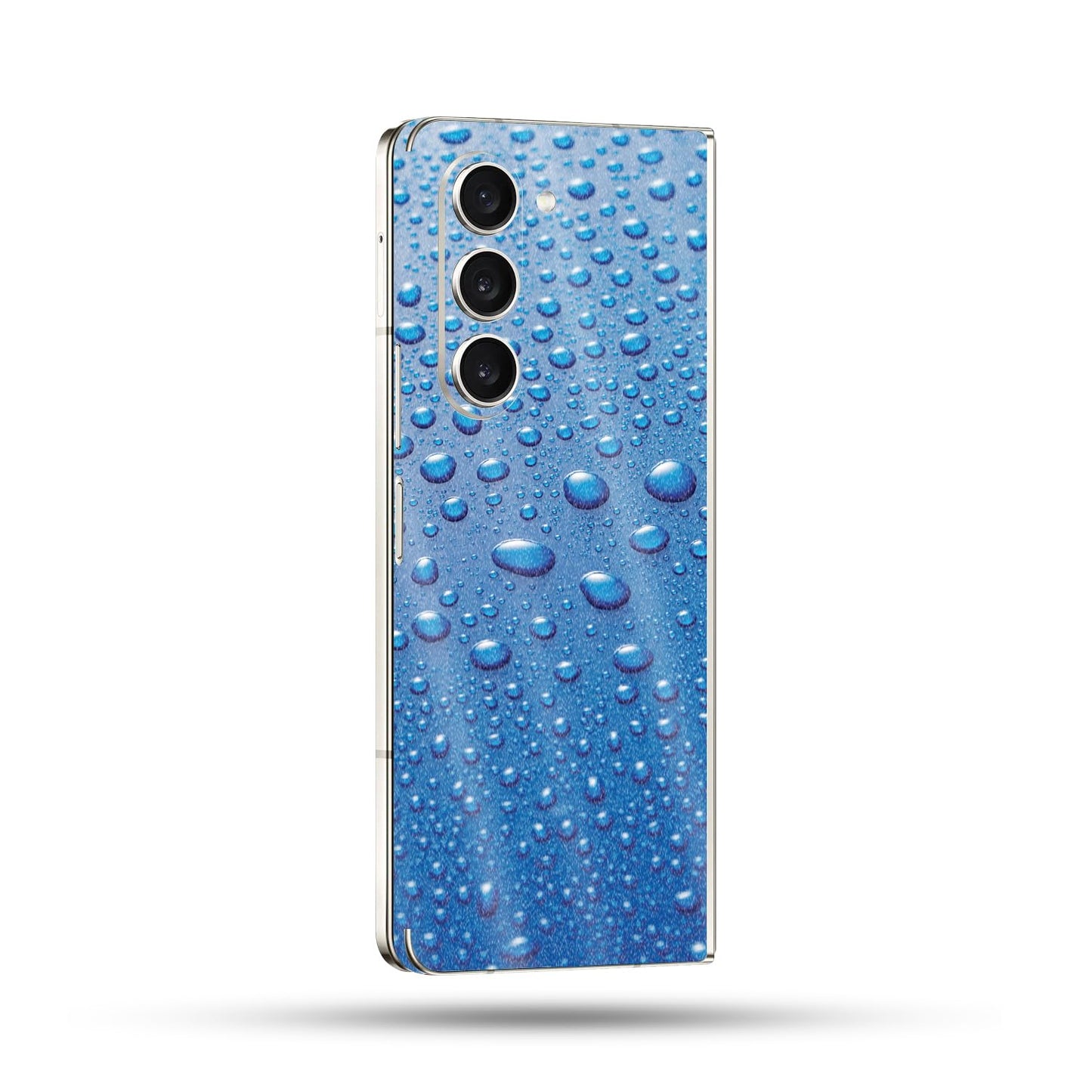 MightySkins Glossy Glitter Skin Compatible with Samsung Galaxy Z Fold 5 Full Wrap - Mist | Protective, Durable High-Gloss Glitter Finish | Easy…