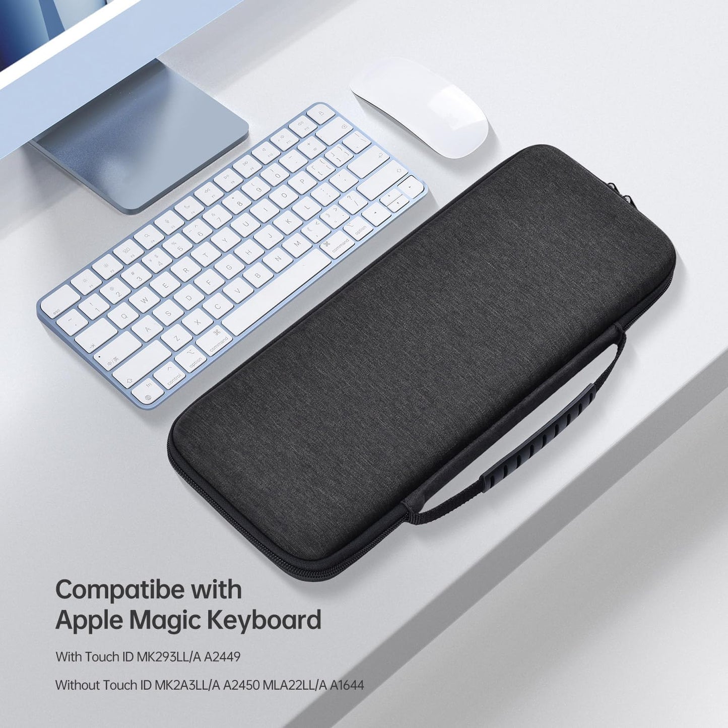 Magic Keyboard Sleeve Case Cover, Hard Storage Case Bag Compatible with Apple iMac 24 inch M4 M3 Magic Keyboard w/Out Touch ID A2449 A2450 A1644