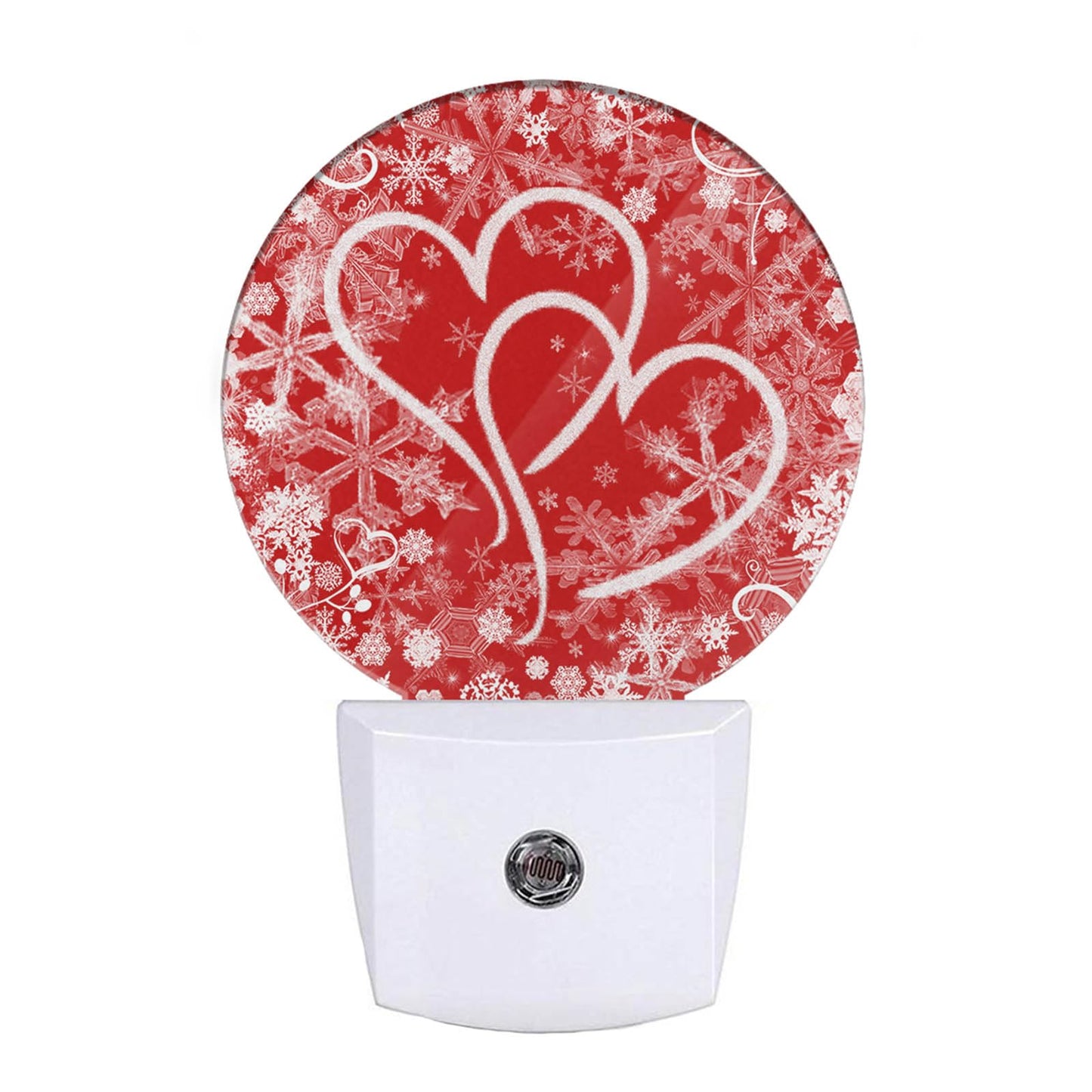 EKOBLA Red Sweet Hearts Night Lights Plug Into Wall with Dusk to Dawn Sensors, LED Nightlights for Bedroom Bathroom, Birthday Valentine Gifts for Boys