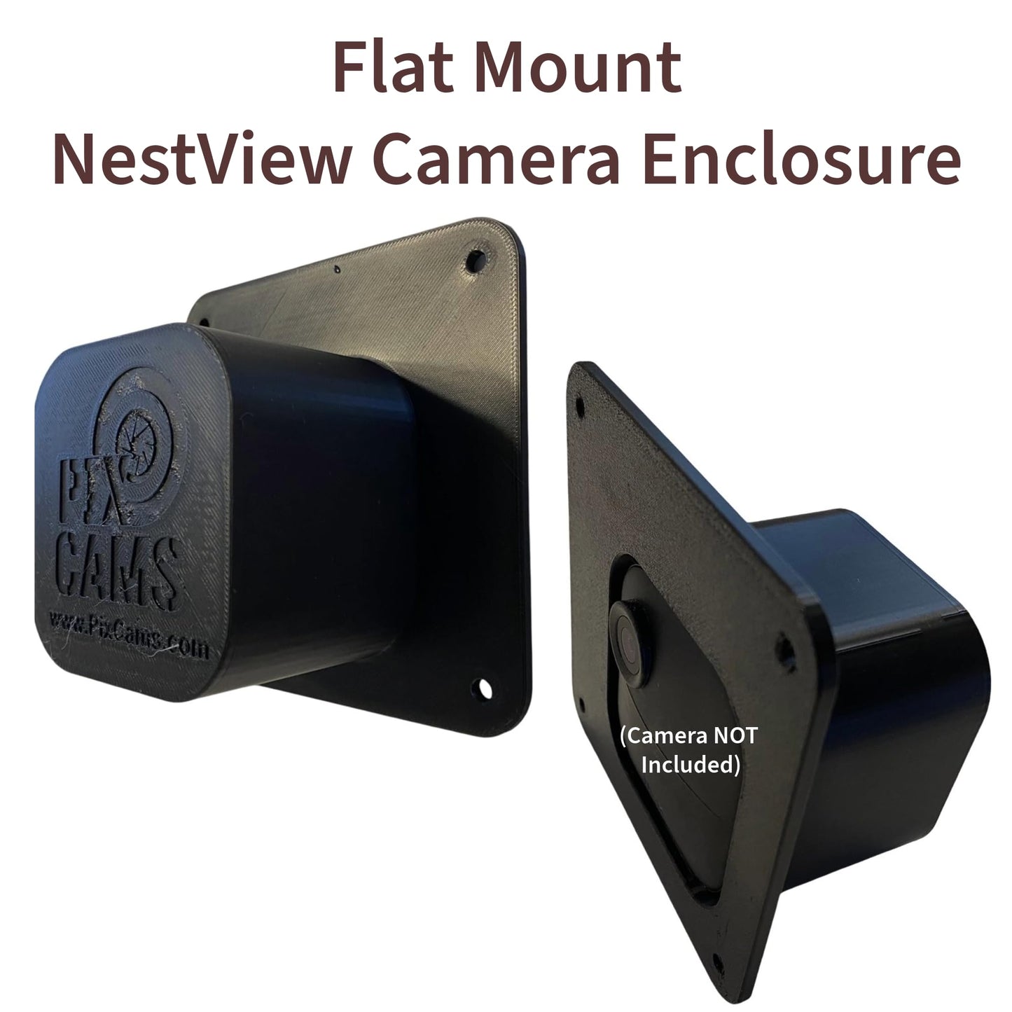 NestView™ Blink Camera Enclosure: Attach a Blink Camera on Birdhouse, Squirrel House, Owl, Nest, or Roost Box for Smart Wildlife Viewing (Flat Mount)