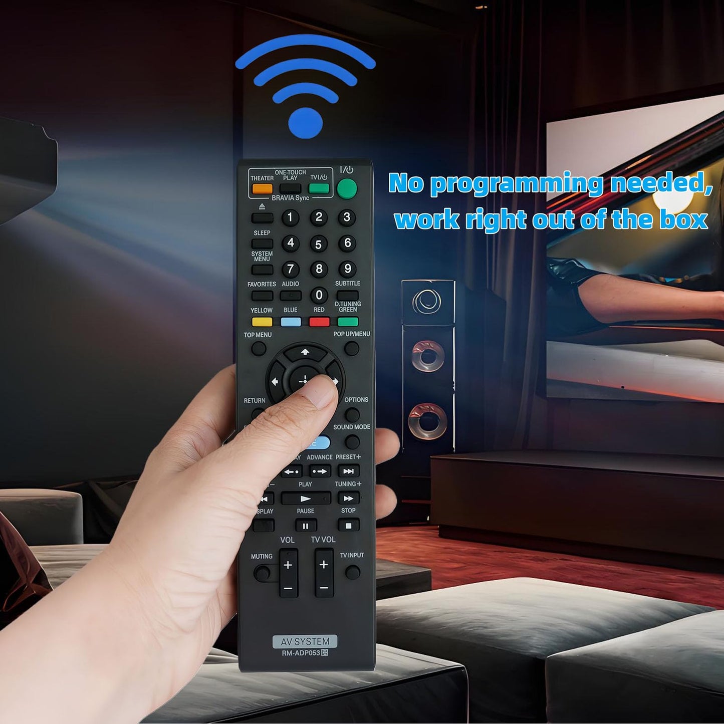 RM-ADP053 1-487-647-11 Remote Control Replaced for Sony BDV-E370 BDVF500 BDV-F7 HBDE570 Audio/Video Receiver AV System