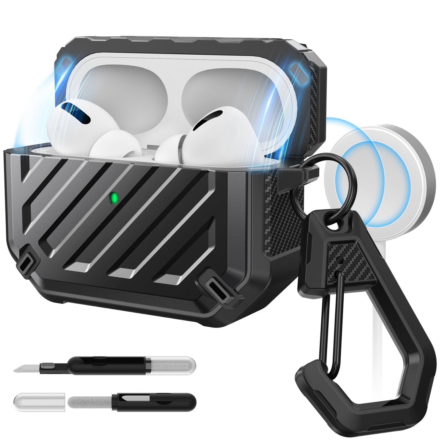 SUPCASE for AirPods Pro 2nd/1st Generation Case with Clean Pen & Carabiner (Unicorn Beetle Mag), [Military-Grade Protection] [Compatible with MagSafe]