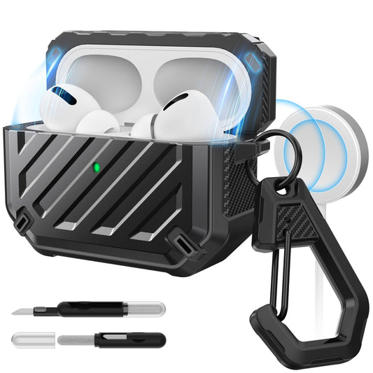 SUPCASE for AirPods Pro 2nd/1st Generation Case with Clean Pen & Carabiner (Unicorn Beetle Mag), [Military-Grade Protection] [Compatible with MagSafe]