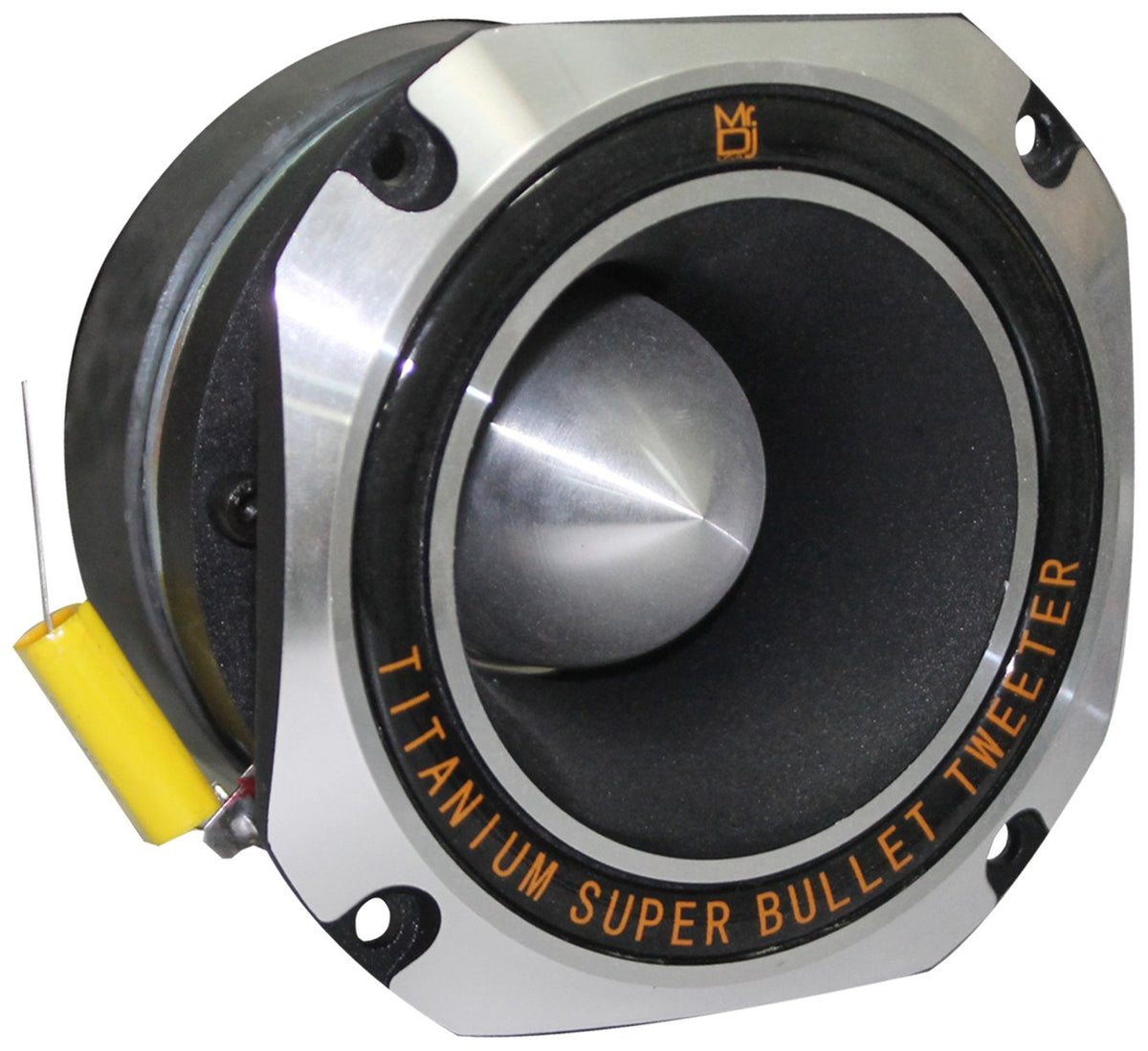Mr. Dj HD1000S 4-Inch Titanium Bullet High Compression Tweeter with 11 Ounce Ferrite Magnet (Chrome)