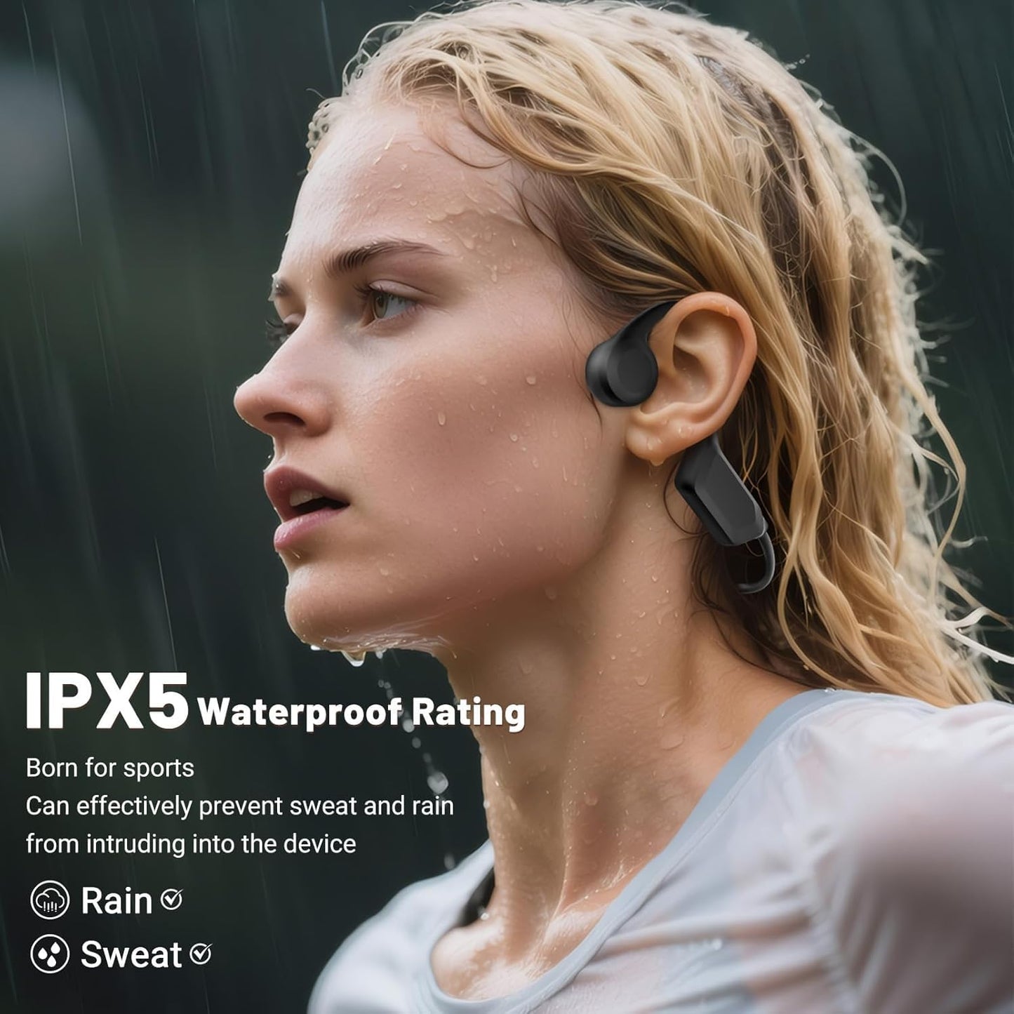 SUNGDOGIN 2025 New Bluetooth 6.0 Bone Conduction Headphones, Open-Ear Design, Sweatproof & Waterproof, HD Stereo Sound, 10Hrs Playtime, Lightweight…