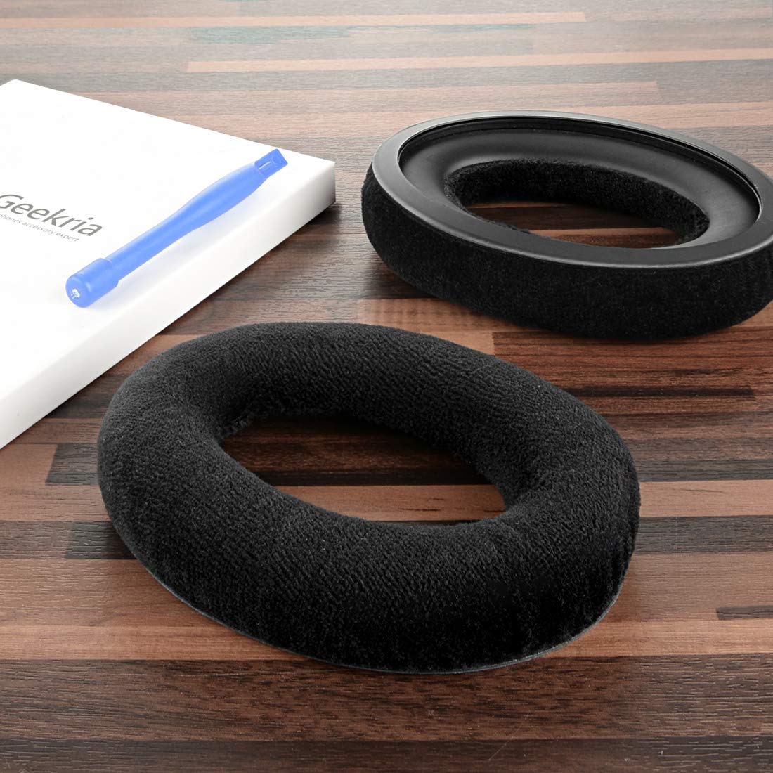 Geekria Comfort Velour Replacement Ear Pads for Sennheiser HD505, HD515, HD518, HD555, HD558, HD559, HD569, HD579, HD589 Headphones Ear Cushions