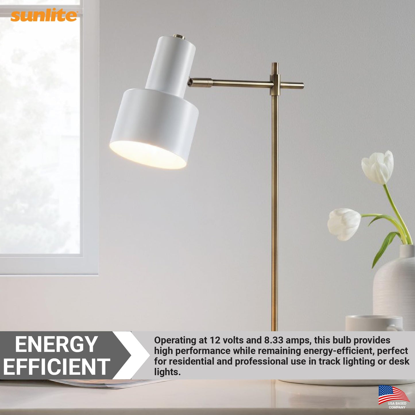 Sunlite T3.5 FDT Light Bulb, 100 Watts, 8.33A, 12V, C-6F Filament, 2900 Lumens, 99 CRI, GZ9.6 Base, Clear Finish, 3300K Warm White, Ideal for Closet