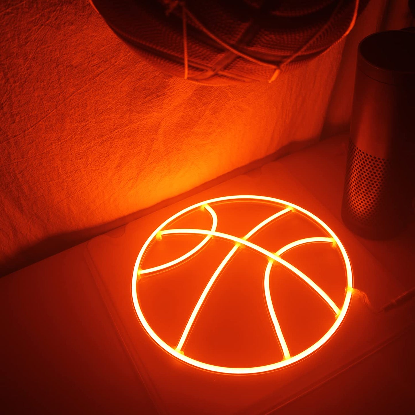 S SPLENDID SOUND Basketball Neon Sign, 11.8 Inch Basketball Led Light Room Decor Aesthetic, Sports Neon Lights for Bedroom Decoration, Room Decor