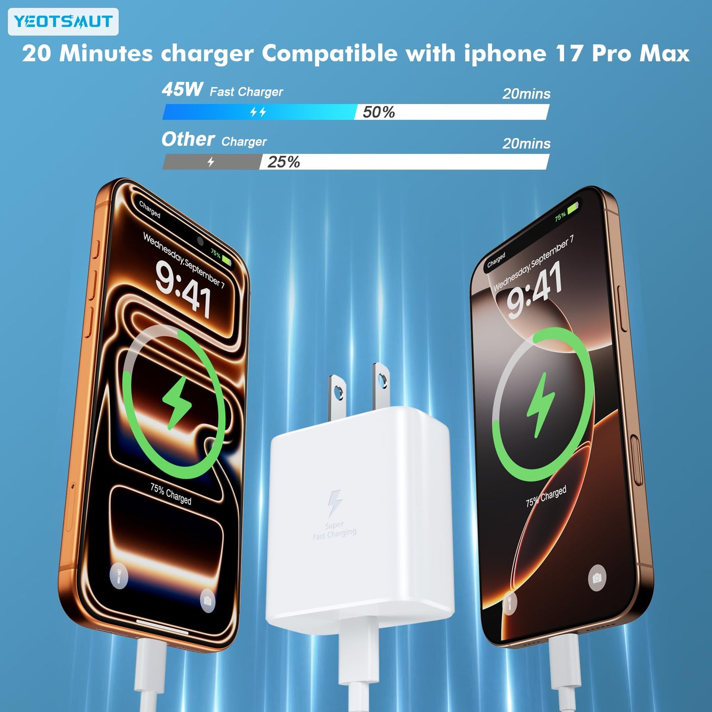 i Phone 17 Charger Fast Charging?45W Fast Charging Replacement for 17/17Pro/17Pro Max/17 Air/ 16 Pro Max/16 Pro/16/16Plus/15 Pro Max/15