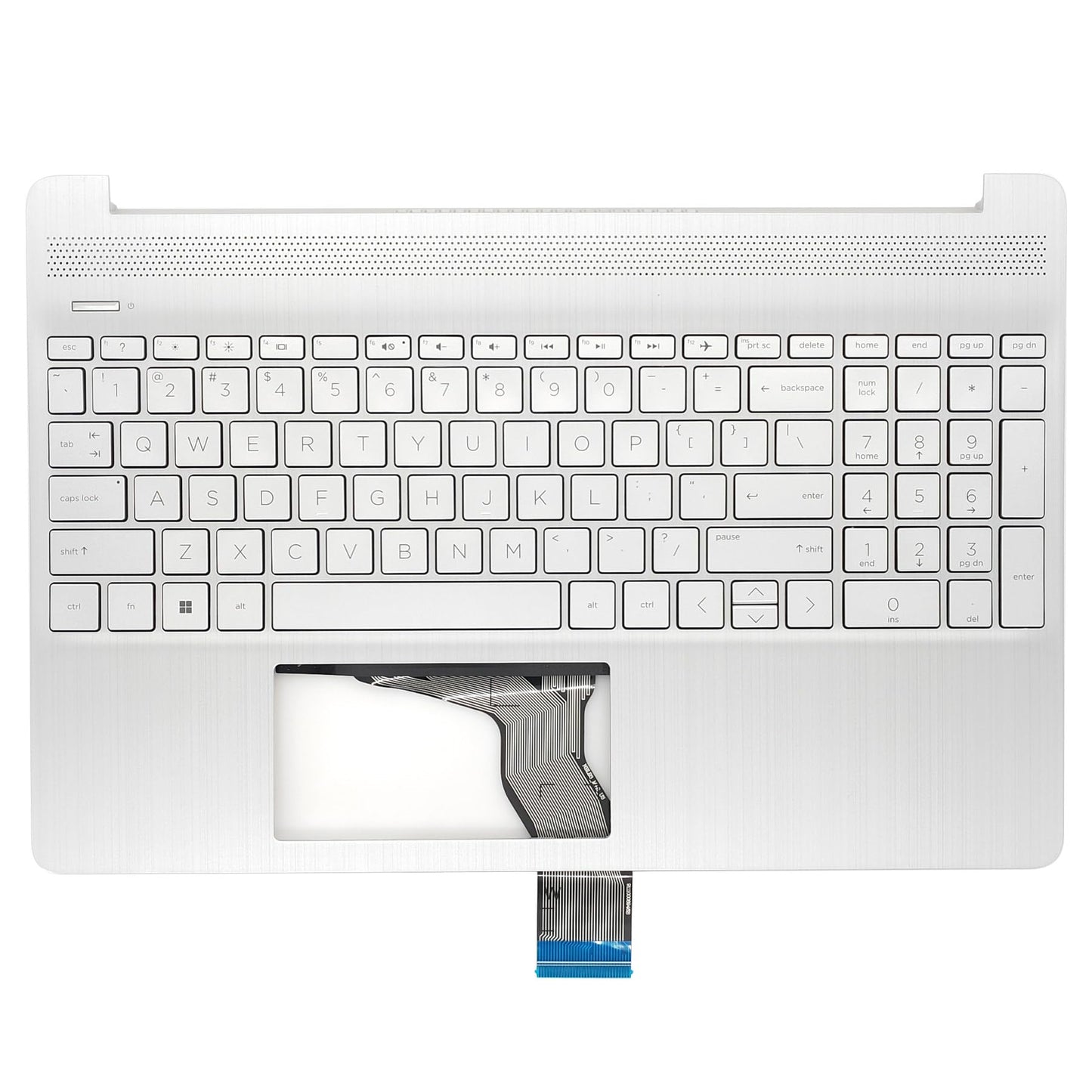 Jxjslp Replacement Upper Case Palmrest for HP 15T-DY 15-DY 15-EF 15Z-EF 15s-eq 15s-fq 15s-er 15s-fr Series Laptop Top Cover Non-Backlit Keyboard