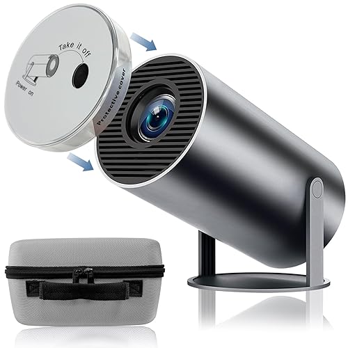 HY300 Plus Electric Focus Mini Portable Projector, Auto Keystone & 4K/300 ANSI, Smart HD Projector with WiFi 6, Bluetooth,130'' Screen Adjustment