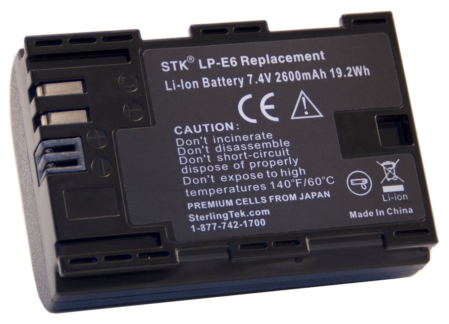 STK LP-E6 Battery for Canon LP-E6N LPE6 Promaster LP-E6NH EOS R R5 R6 R7 5D Mark II III and IV 90D 70D 5Ds 6D 5Ds 80D 7D 60D, 5Ds MKii, MKii MKiii