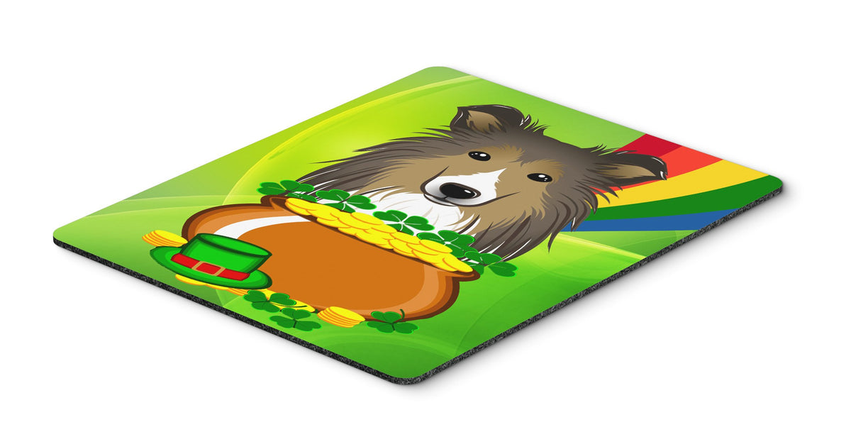 Caroline's Treasures BB1986MP Sheltie St. Patrick's Day Mouse Pad, Hot Pad or Trivet for Home Office Gaming Working Computers Laptop Mouse