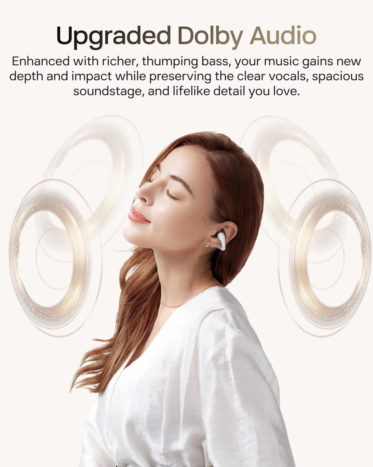 SHOKZ OpenDots 2 Open-Ear Clip-On Earbuds, Grey, Dolby Audio, 3 Mics