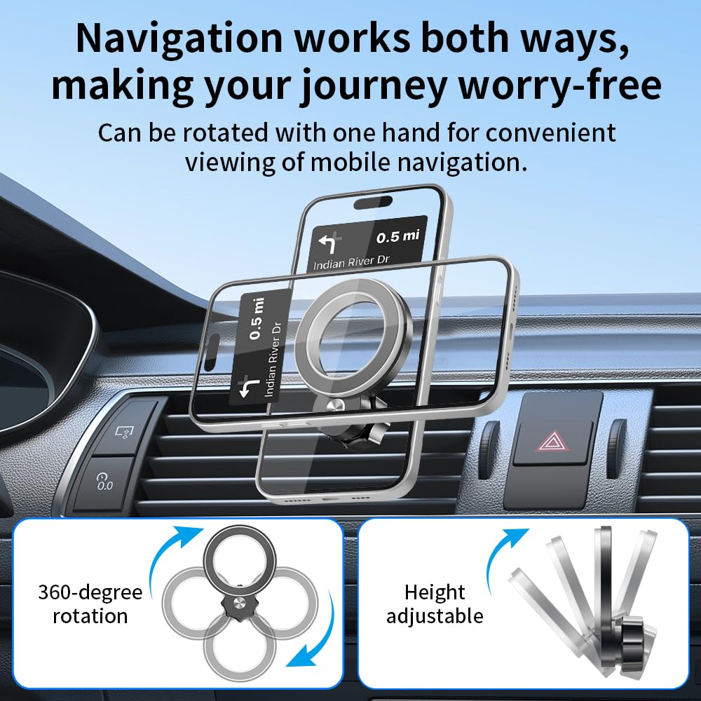 JIEZMO Car Magnetic Phone Mount for Toyota Tundra 2014 2015 2016 2017 2018 2019 2020 2021 Auto Interior Accessories Best Cellphone Holder Mobile Cell