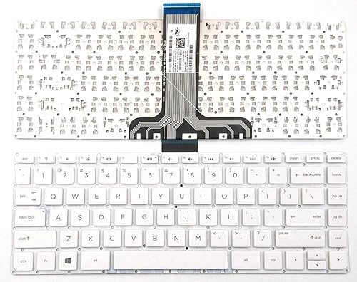 Lph Replacement White Keyboard for HP Stream 14-AX 14-AX010NR 14-AX010WM 14-AX020WM 14-AX020NR 14-AX022NR 14-AX027CL 14-AX030NR 14-AX030CA 14-AX030WM