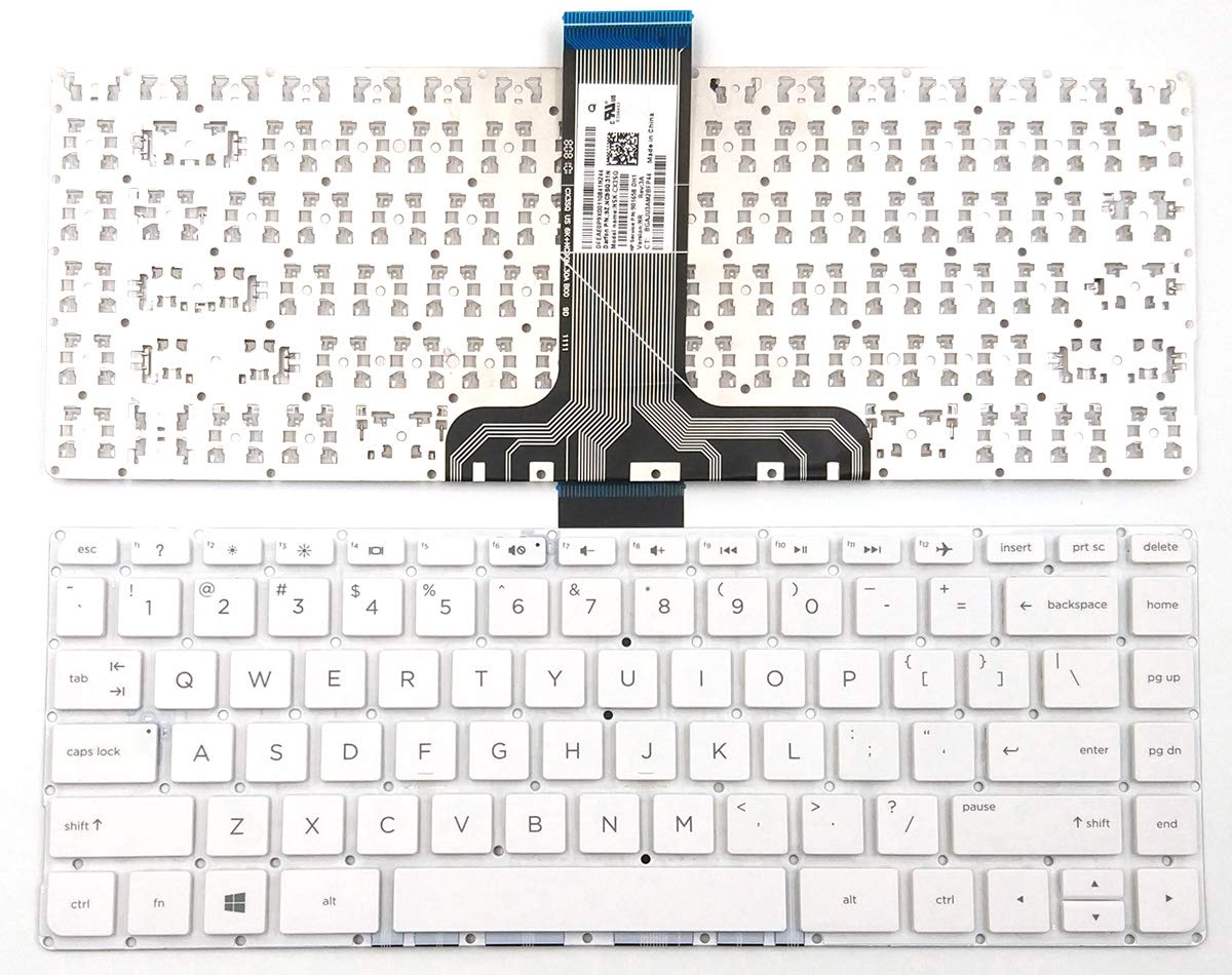 Lph Replacement White Keyboard for HP Stream 14-AX 14-AX010NR 14-AX010WM 14-AX020WM 14-AX020NR 14-AX022NR 14-AX027CL 14-AX030NR 14-AX030CA 14-AX030WM