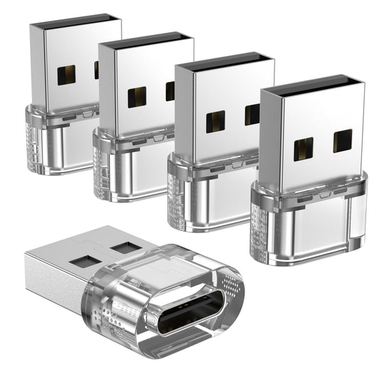 USB to USB C Adapter 5 Pack,USB C Female to A Male Charger Converter Compatible with Apple Watch Ultra iWatch,iPhone 16/15/ Pro Max Plus,iPad,Samsung…