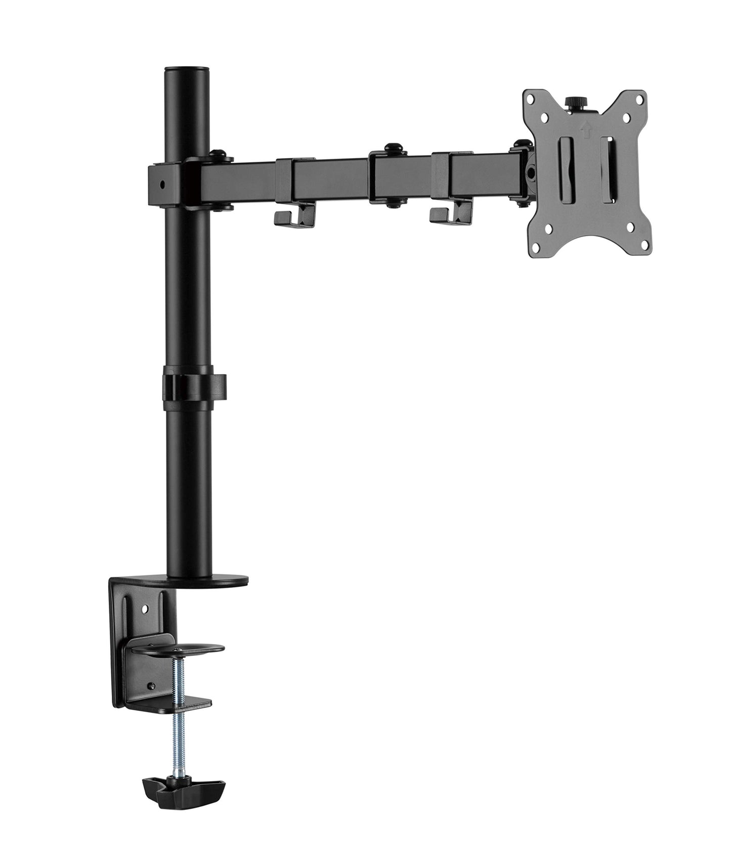 Amer Single LCD Monitor Desk Mount Stand Fully Adjustable/Tilt/Articulating for 1 Screen up to 32" (EZCLAMP), 1 Monitor (up to 32") Desk Clamp