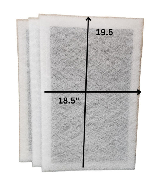 Fast-Shipped-Filters 3-20x21.5 Perfect Air Plus Filter Replacement Polarized Pads Actual Filter Size is 18.5"x19"