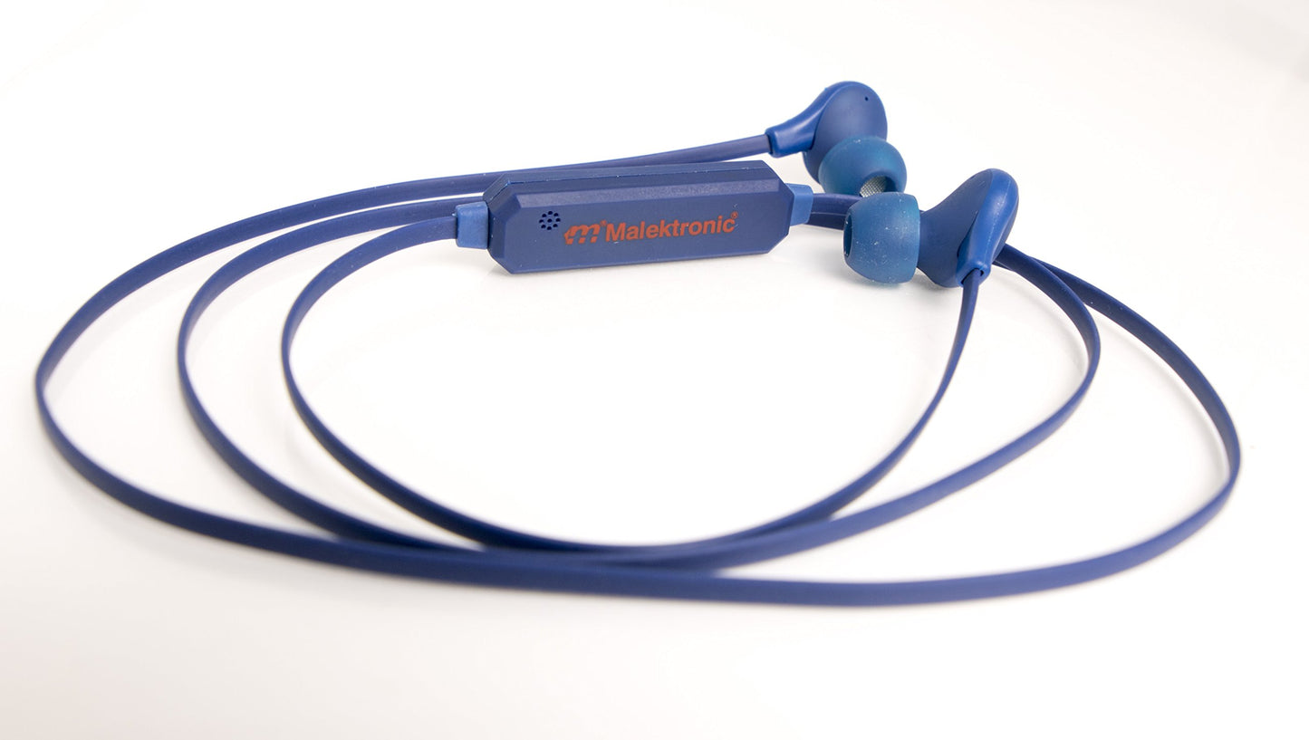 Malektronic Defective No Warranty Zero Gravity Wireless Earphones - Bolts Blue