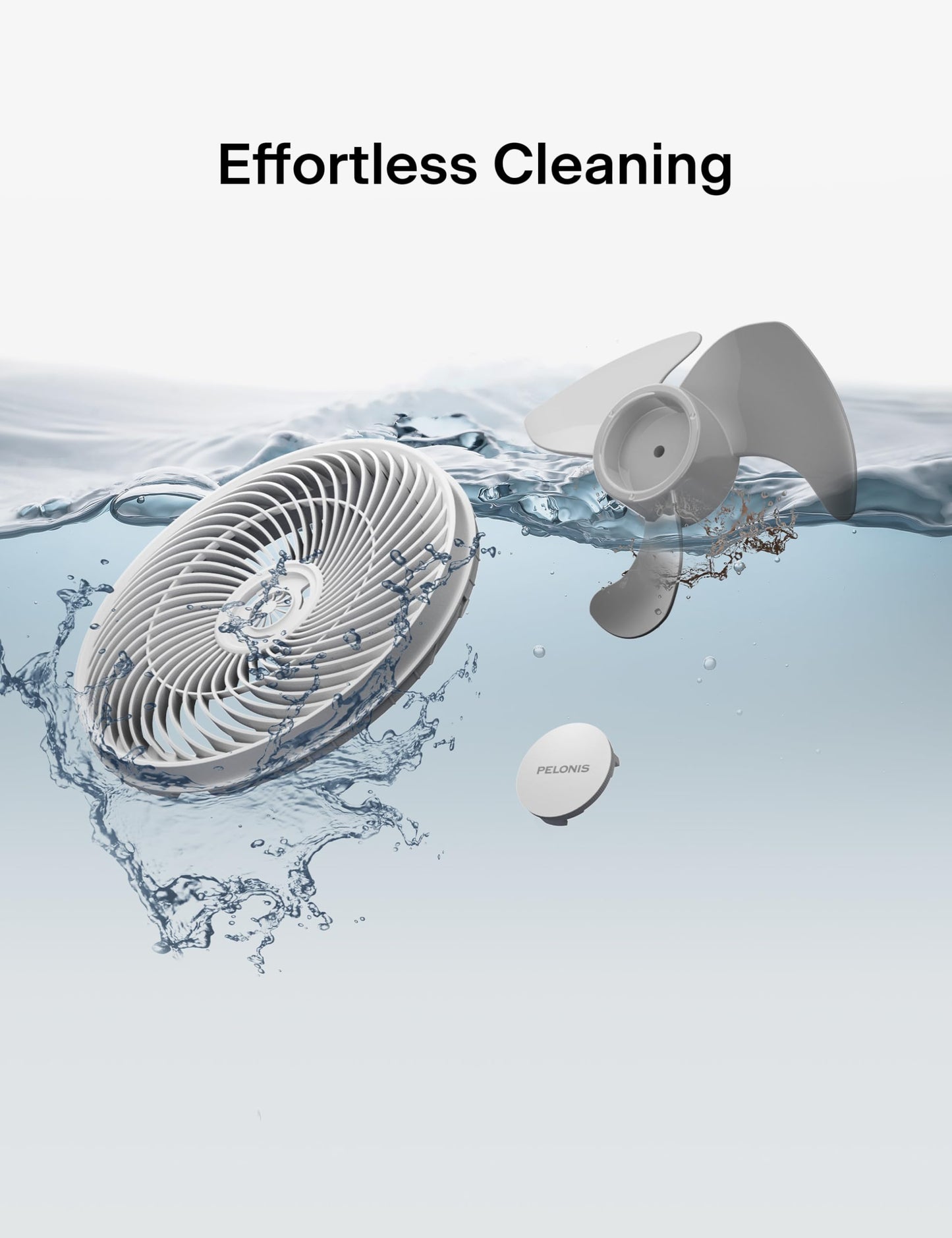 PELONIS 14 inch Wall Mount Fan with Remote Control, Osicllating Fan with 26ft Powerful Airflow, 3 Speed & 3 Modes, Auto 90° Horizontal & 68° Vertical