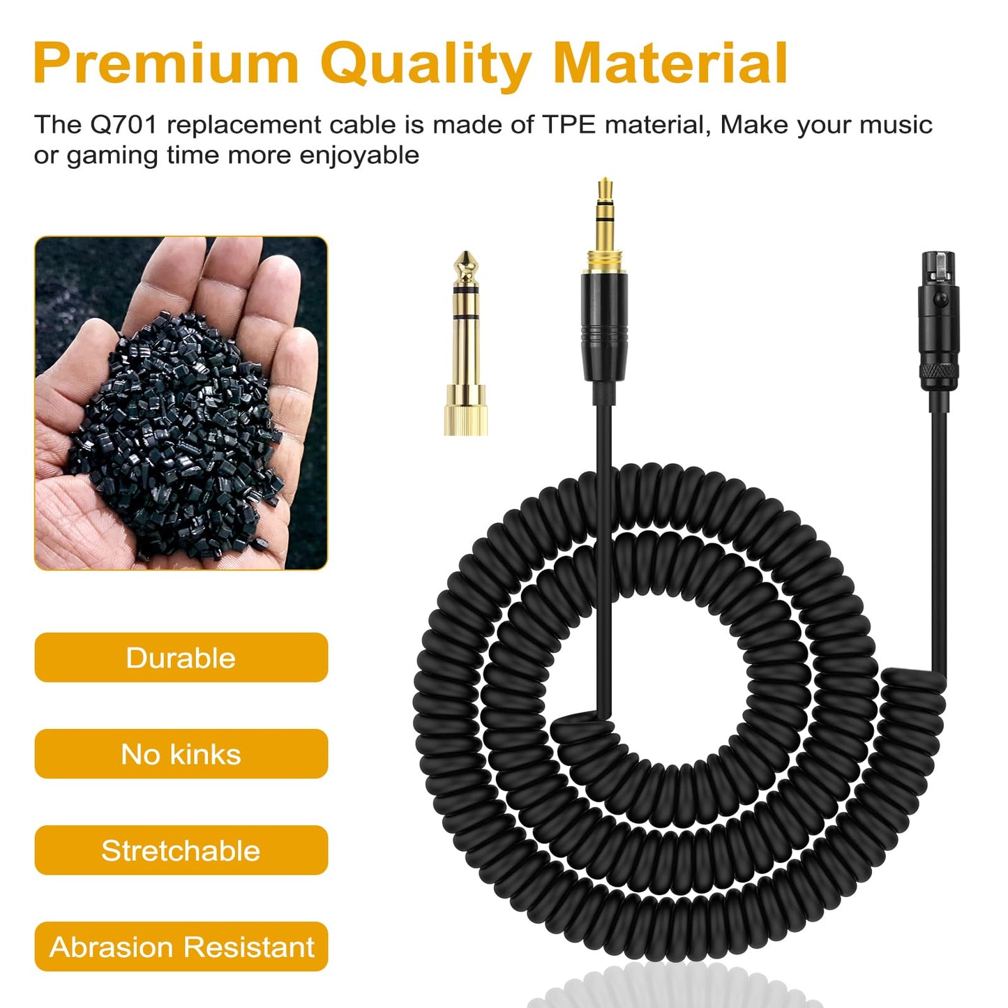 Zosvoses K702 Cable Compatible with AKG Q701, K712, K240, K240S, K240 MK II, K141, K171, K181, K271, K271S, K271 MK II, K241, K175, K275 Headphone…