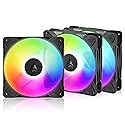 ARCTIC P14 Pro Reverse A-RGB - 3 Pack - 140 mm Premium Fan with Reverse Airflow, PWM Fan with Y Cable Splitter, 400-2650 RPM, 0 RPM <5% PWM, 5V