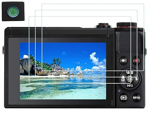 HUIPUXIANG G7 X Mark III Screen Protector for Canon PowerShot G7X Mark III mark3 Digital Camera (for accessories), [3 Pack] LCD Tempered Glass Film
