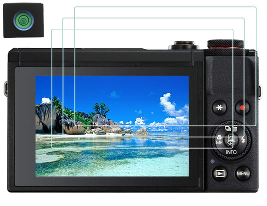 HUIPUXIANG G7 X Mark III Screen Protector for Canon PowerShot G7X Mark III mark3 Digital Camera (for accessories), [3 Pack] LCD Tempered Glass Film