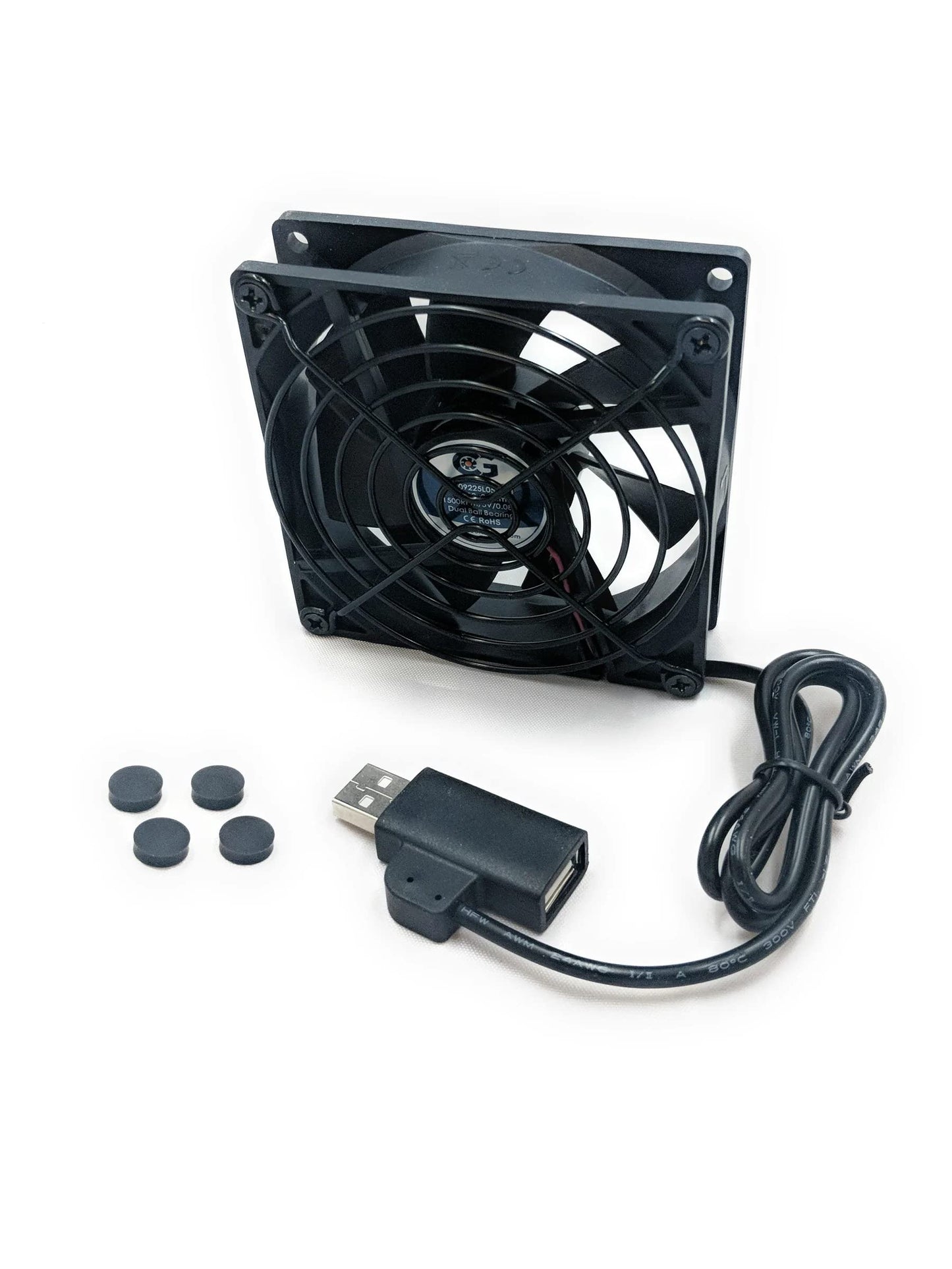 Coolerguys Single USB Fan for PlayStation, Xbox, Receivers, Roku (92mm)