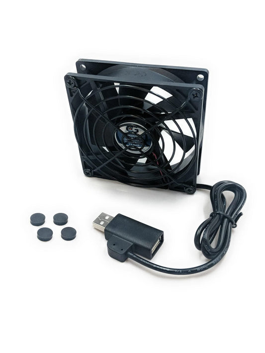 Coolerguys Single USB Fan for PlayStation, Xbox, Receivers, Roku (92mm)