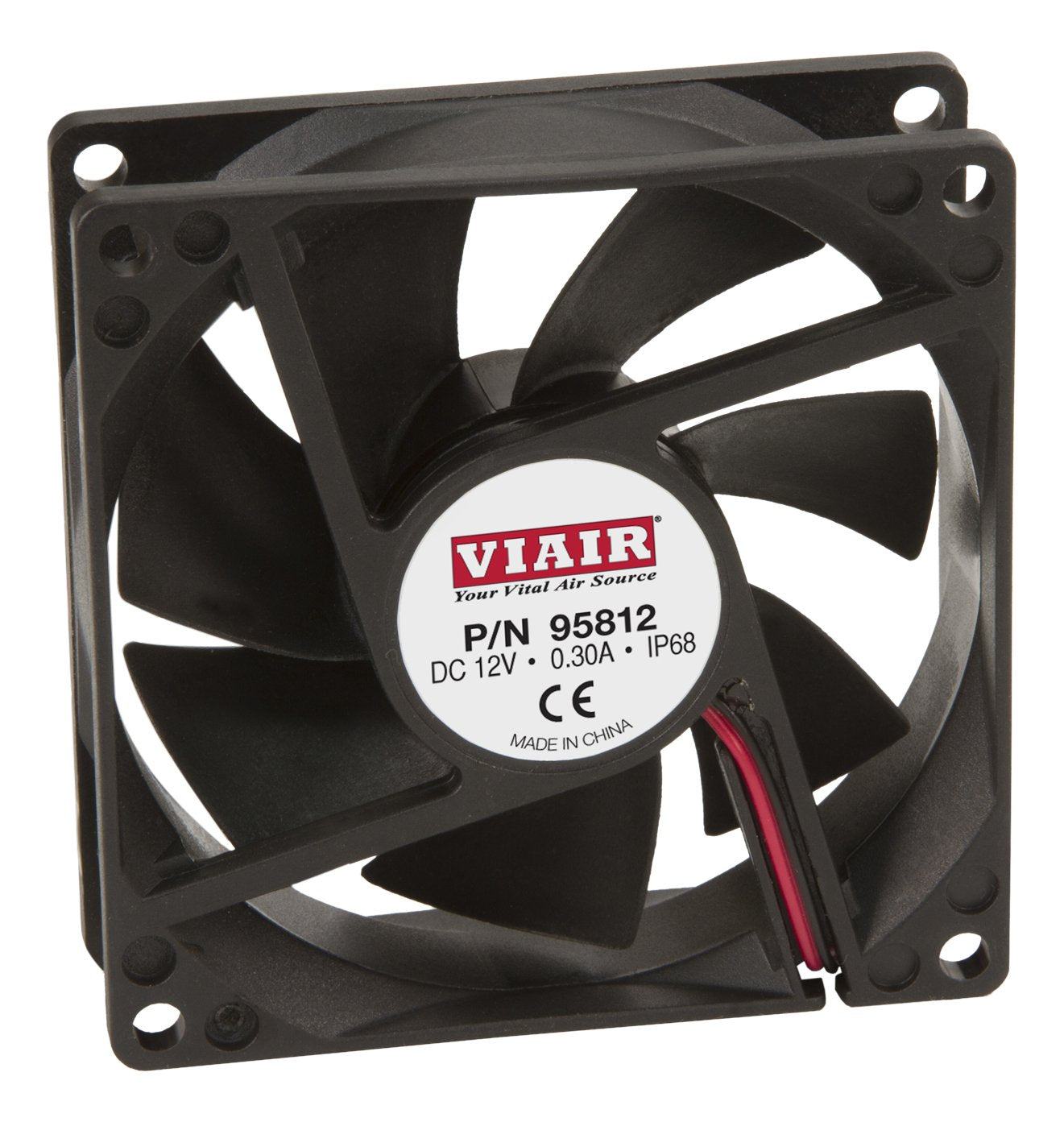 VIAIR 95812 Black IP68 Rated 12V Cooling Fan