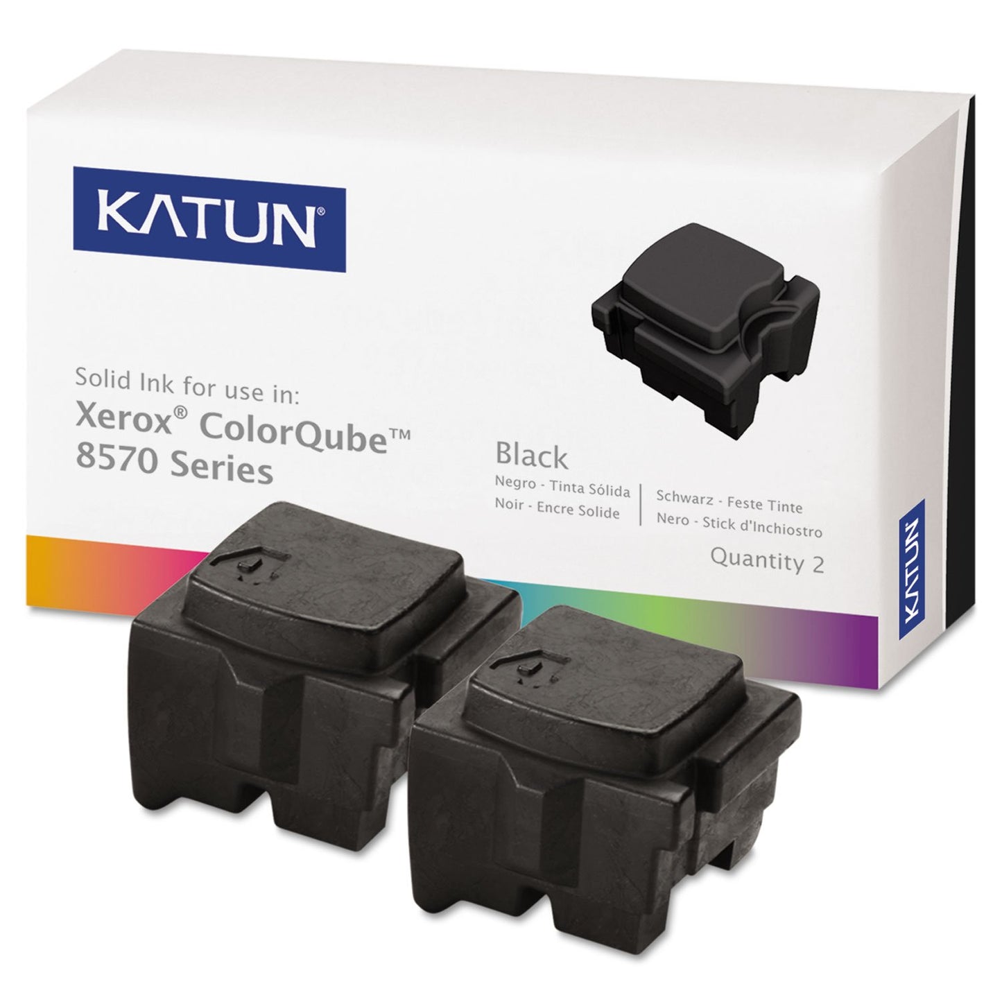 Katun 39401 Performance Non-OEM New Build Black Solid Ink Sticks Alternative for Xerox 108R00929 2 Sticks/Box 4300 Yield
