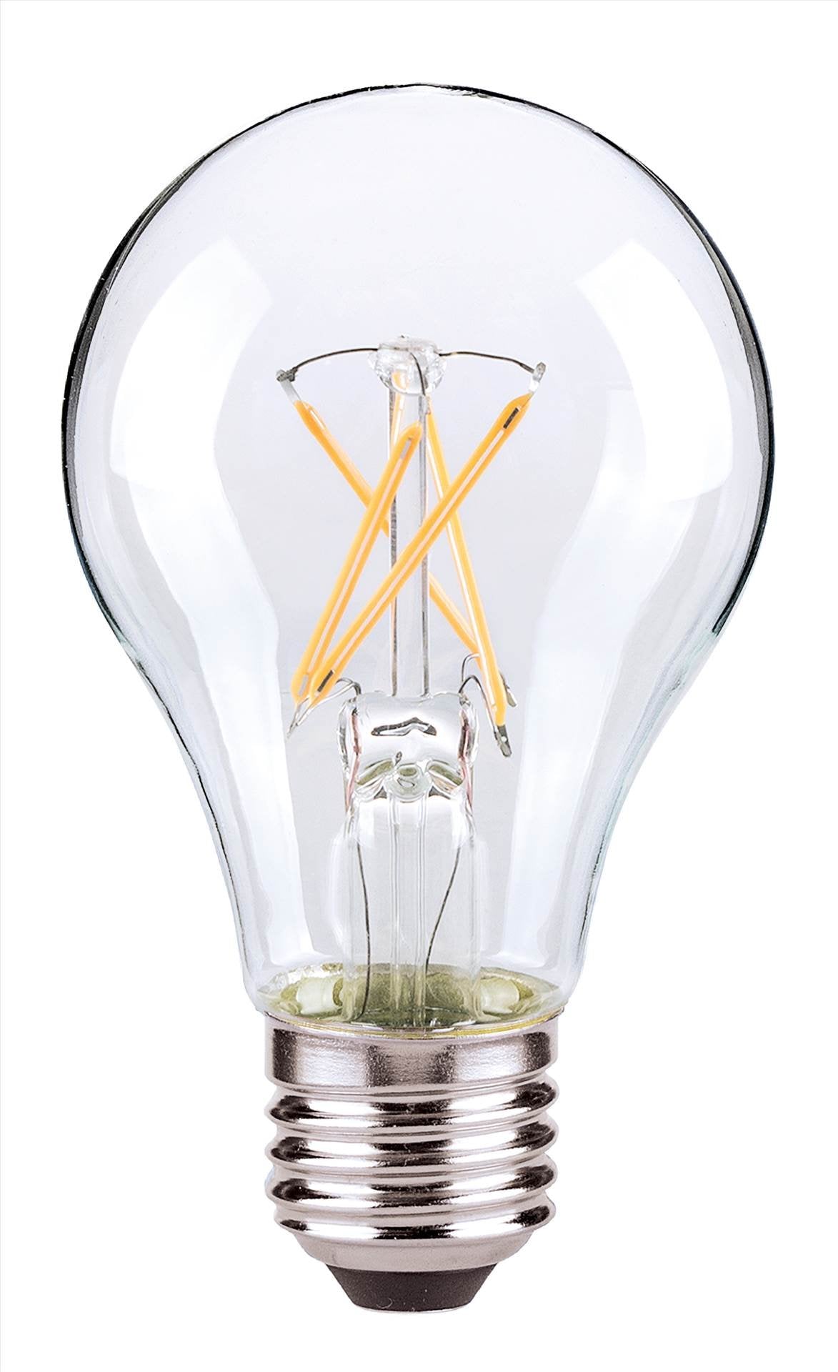 Satco S9876 Omni-directional LED Light Bulb, Frosted Finish, 120 Volts, 7 Watts, 800 Initial Lumens, A19 Lamp Shape, Medium Base, 4-1/8' MOL, 2-3/8''