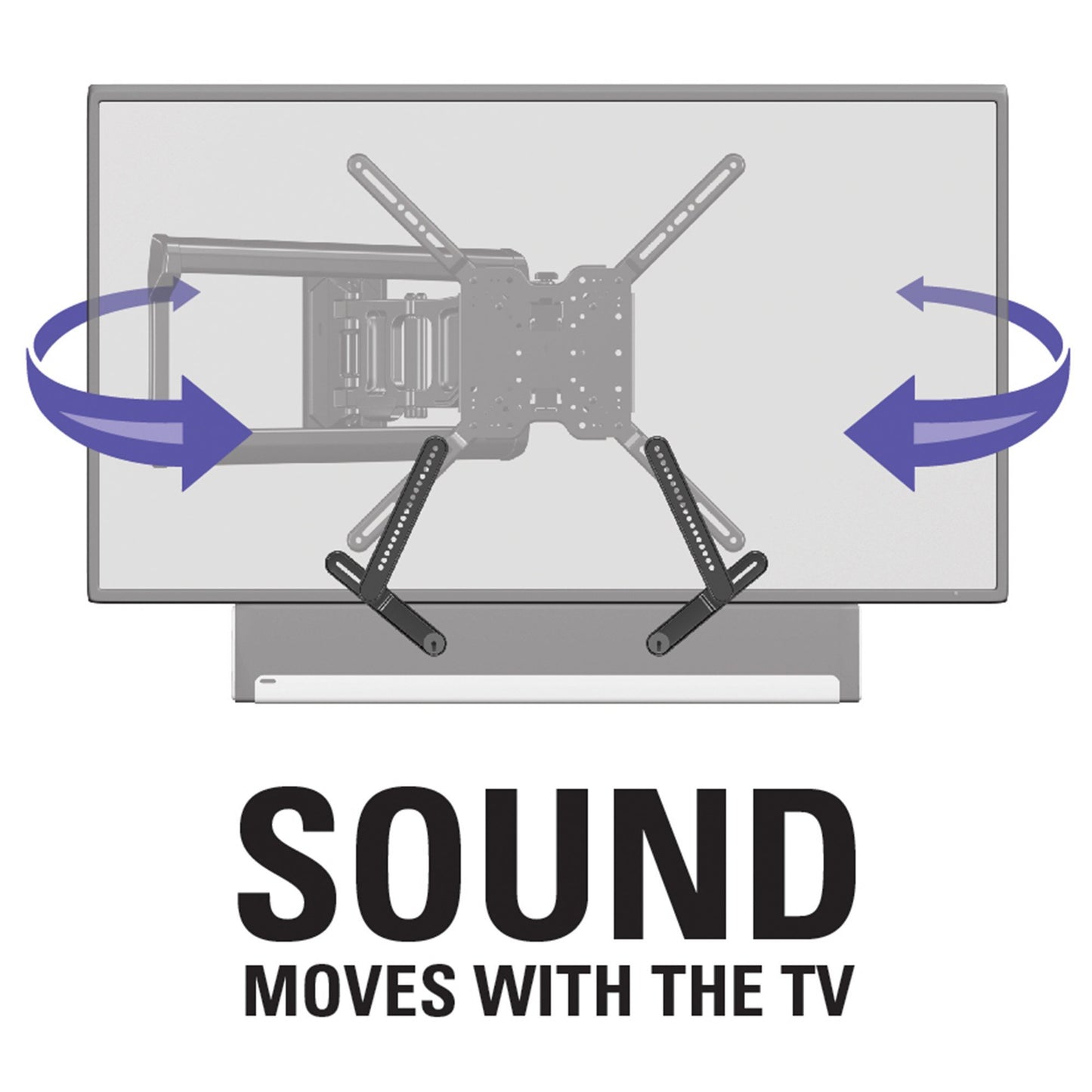 Sanus Soundbar Mount for Most Soundbars up to 15 lbs - Features Simple Install and Tool-Free Adjustments - Compatible with Most TVs and Mounts