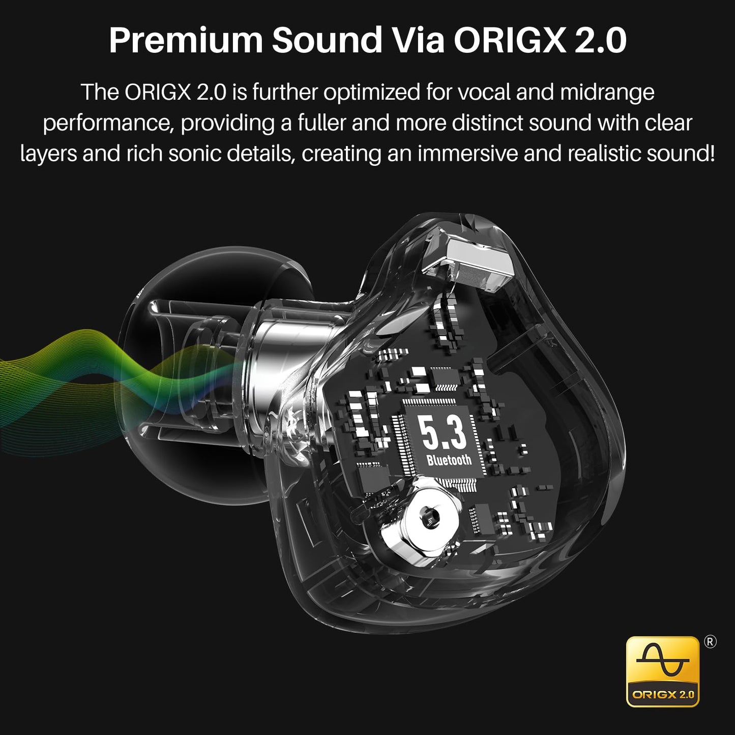 TOZO T18 Wireless Earbuds Bluetooth Headphones 5.3, IPX8 Waterproof Ear Buds, 4 Mic Clear Call Long Playtime with LED Digital Display Charging Case 32