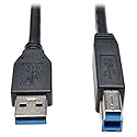 TRIPP LITE 6-Feet USB 3.0 SuperSpeed Device Cable 5 Gbps AB M/M, Black (U322-006-BK)