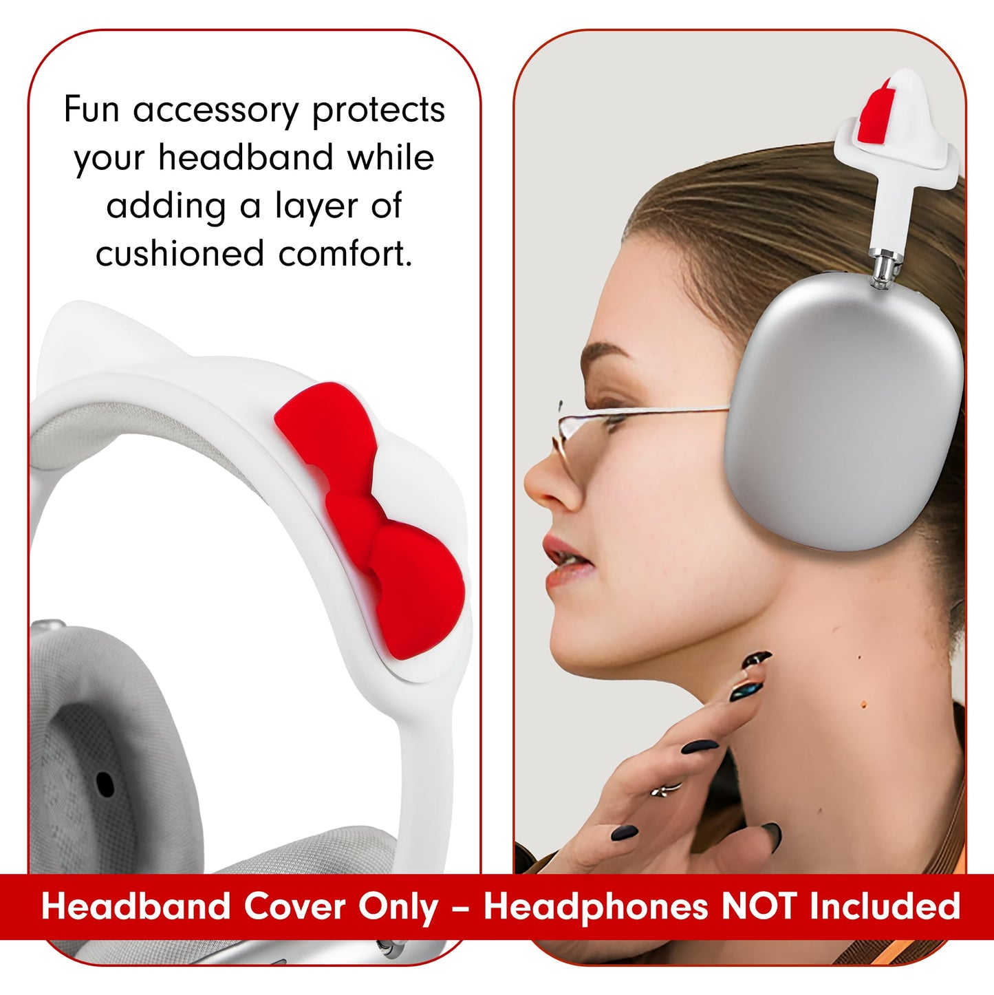 Sonix x Sanrio Hello Kitty Headband Cover for Apple AirPods Max 2 & 1 | Silicone Cute Cat Ears Protective Accessory for Headphones Headband | Hello