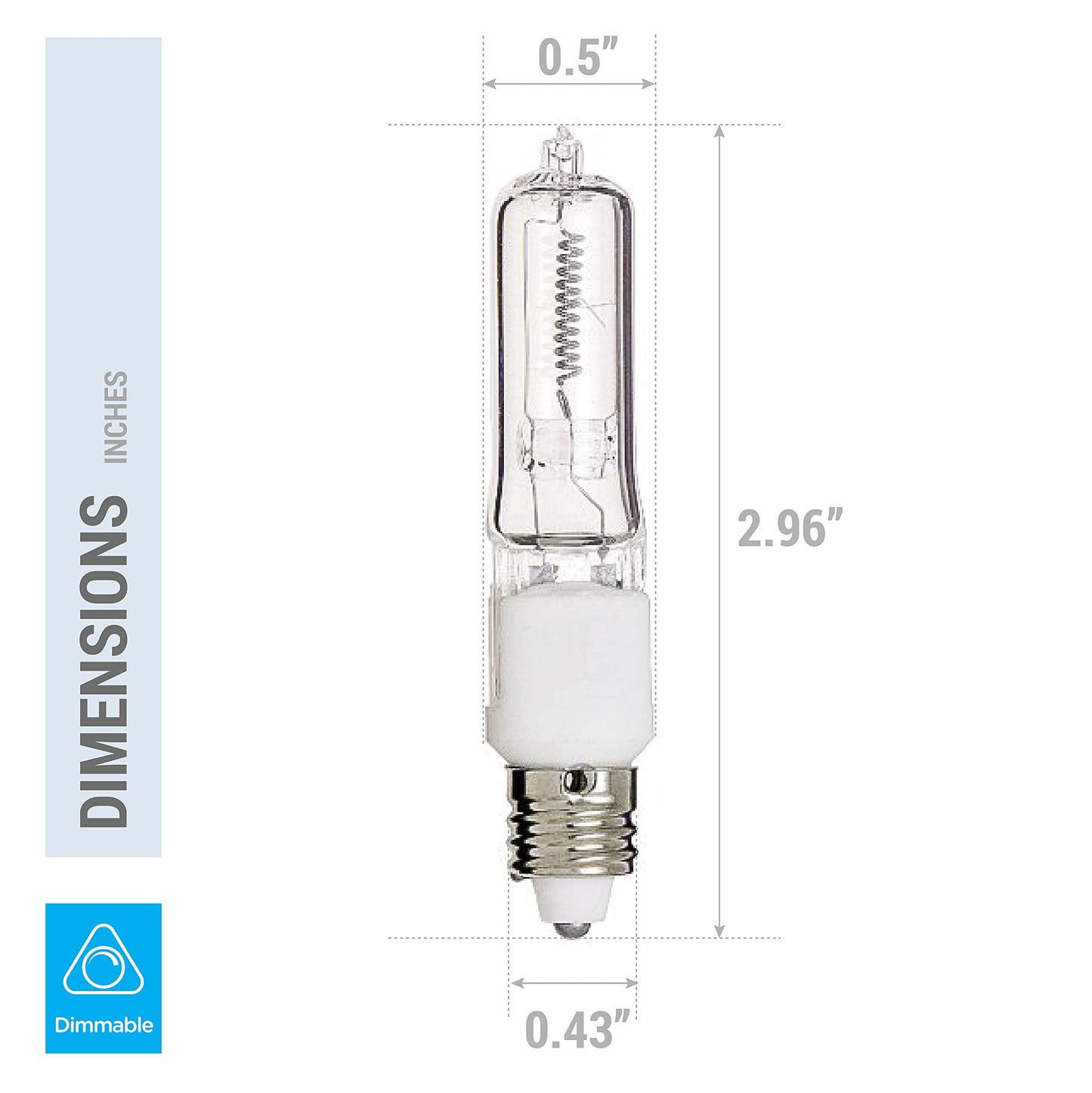 KOR Q250CL/MC 250 Watt JD T4 E11 Mini Candelabra Base Light Bulbs, 4-Pack