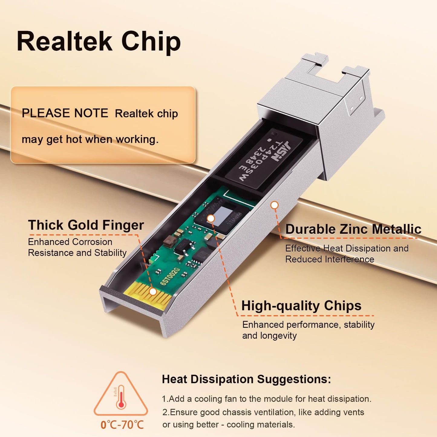 6COMGIGA 10GBase-T SFP+ Transceiver, 10Gb SFP+ to RJ45 Copper SFP Module, Compatible for Juniper EX4300 (CAT.6a/7, 30m/98.4ft)